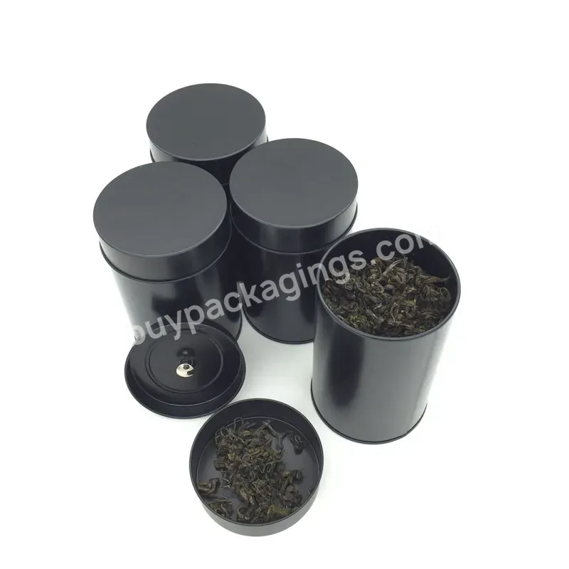 Wholesale Large Volume Capacity Coffee Bean Tea Packaging Jar Container Round Metal Tinplate Tin Box With Lid