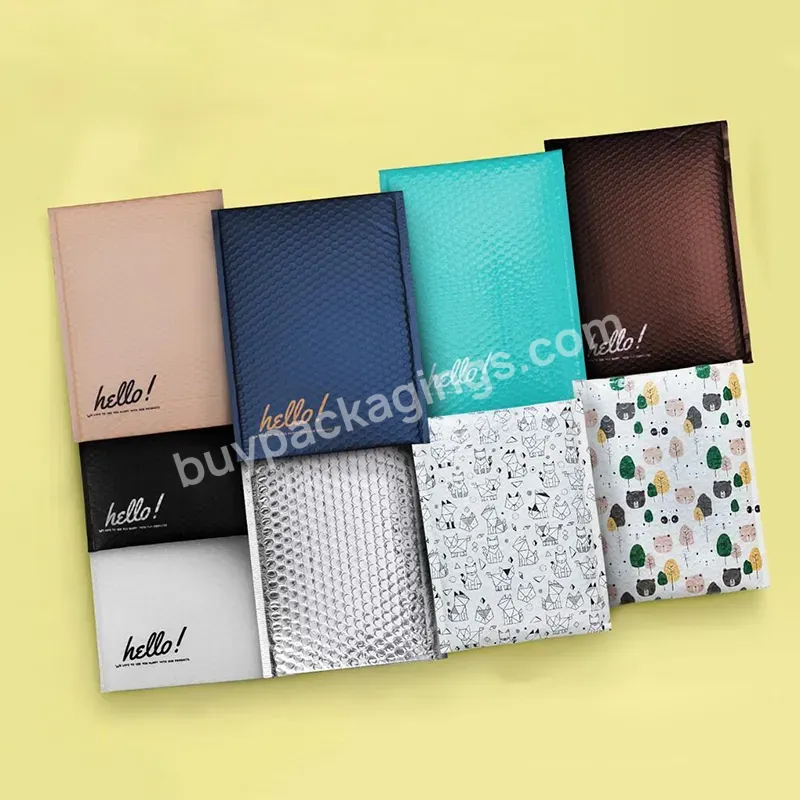 Wholesale Lightweight Logo Printing Glossy Aluminum Foil Custom Rose Gold Bubble Mailer Metallic Bubble Mailer