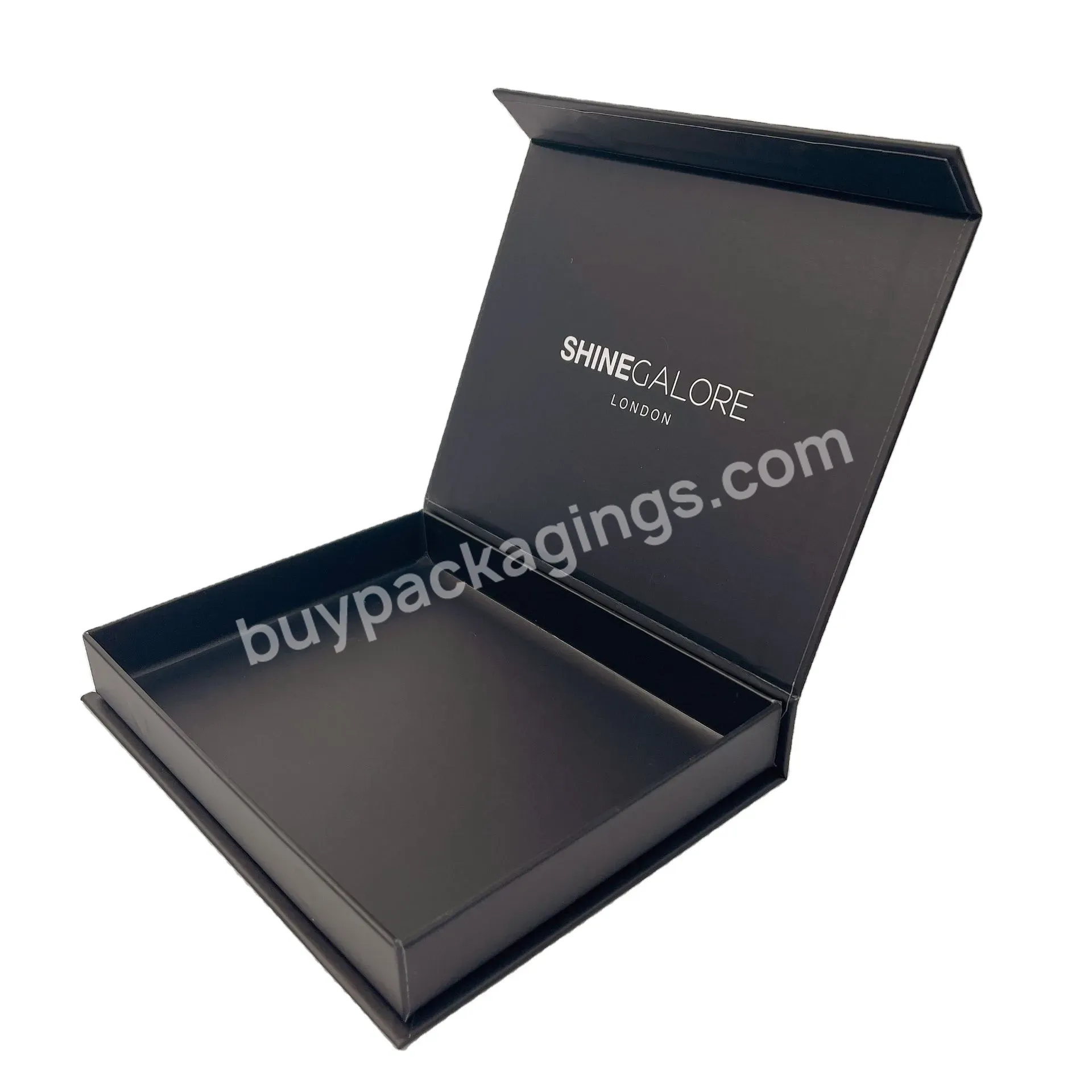 Wholesale Logo Custom Personalised Eco-friendly Recycled Black Paper Packaging Magnetic Gift Box