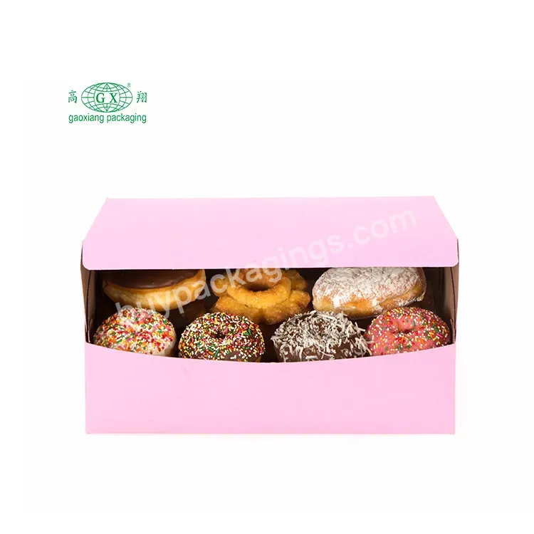 Wholesale Logo Printed Paper Box Cookie Dessert Box Donut Packaging Box With Custom