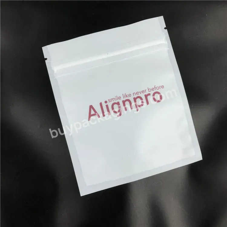 Wholesale Low Moq Aligner Remover Transparent Teeth Clear Aligners Packaging Plastic Mylar Bags With Zipper