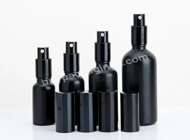 Wholesale Luxury 10ml 15ml 20ml 30ml 50ml 100ml Black Matte Frosted Empty Perfume Glass Spray Bottle