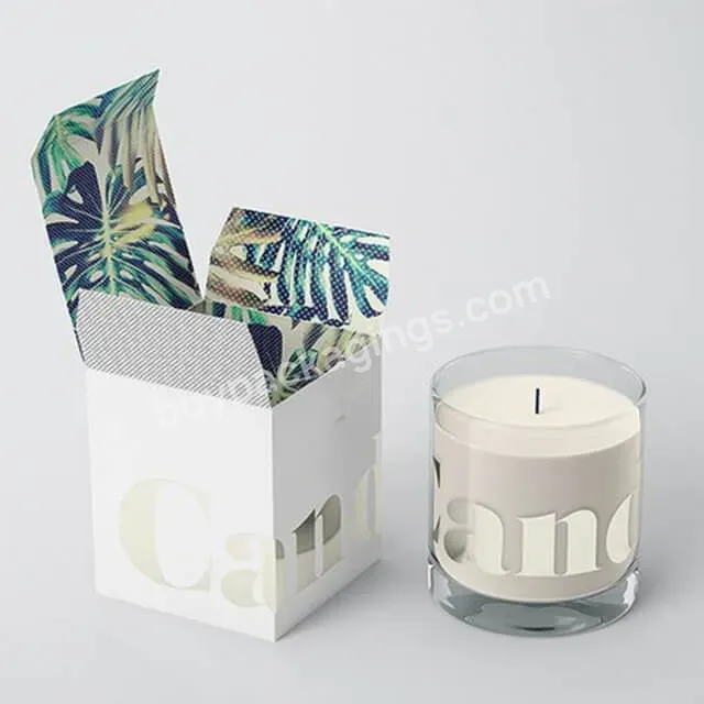 Wholesale Luxury Custom Candle Gift Box Holographic Packaging With Insert