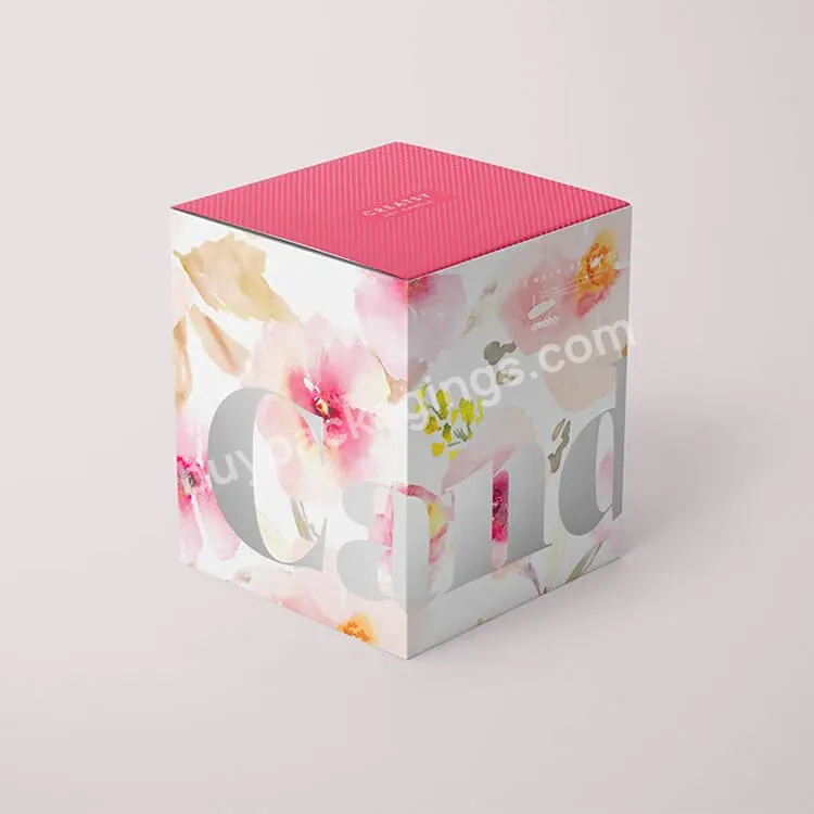 Wholesale Luxury Custom Candle Gift Box Holographic Packaging With Insert