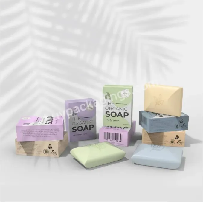 Wholesale Luxury Custom Handmade Soap Bar Boxes Kraft Paper Soap Packaging Box