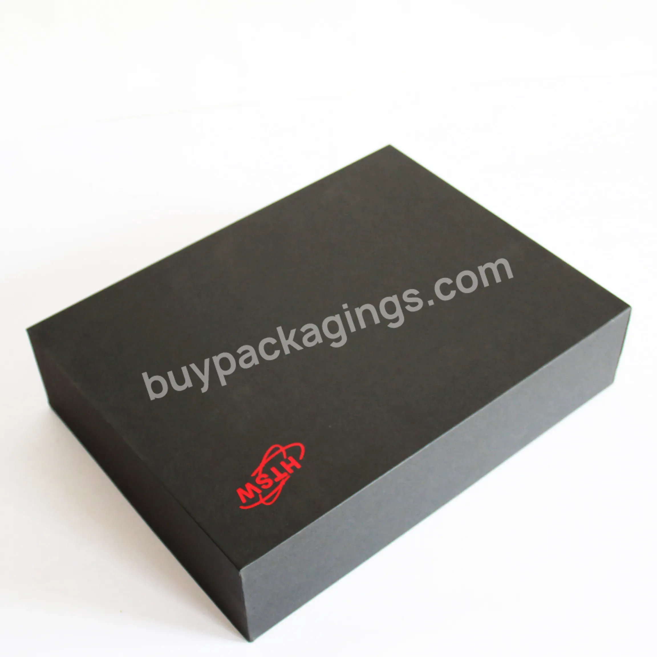 Wholesale Luxury Custom Logo Black Rigid Gift Paperboard Paper Box Packaging Boxes With Lid