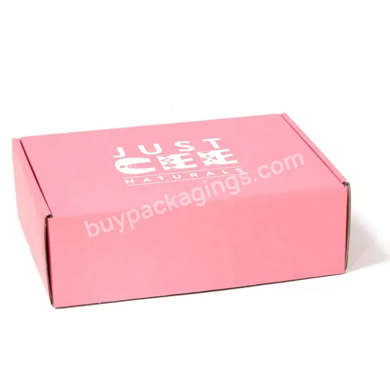 Wholesale Luxury Custom Logo Foldable Corrugated Clothing Box Pink Packaging Boxes For Clothes