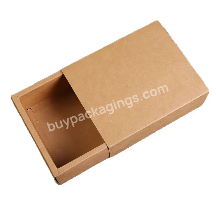 Wholesale Luxury Custom Logo Kraft Paper Drawer Packaging Box Pull Box