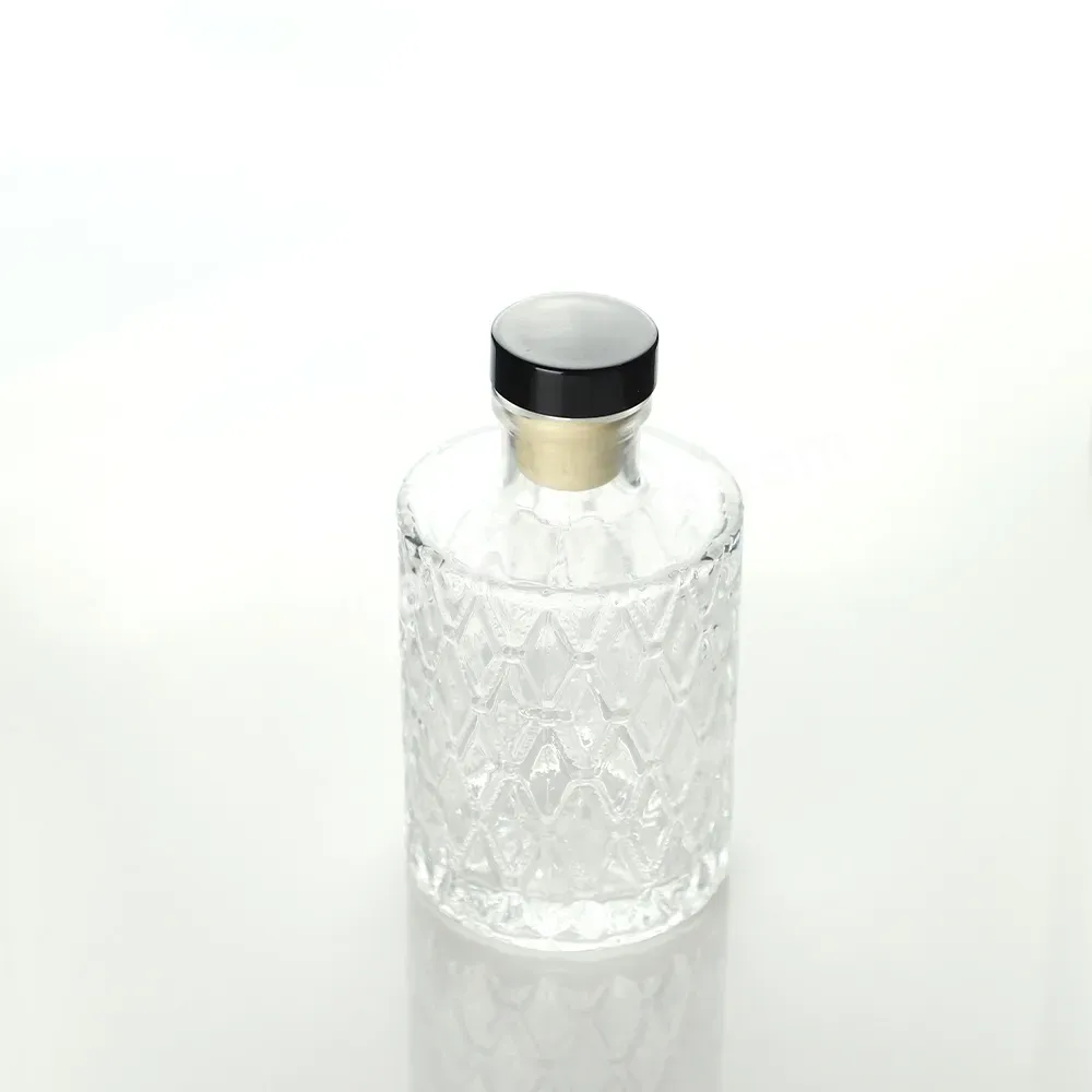 Wholesale Luxury Diffuser Glass Bottle Home Fragrance Reed Diffuser Empty Transparent Glass Bottle Square Aroma Bottles With Cap