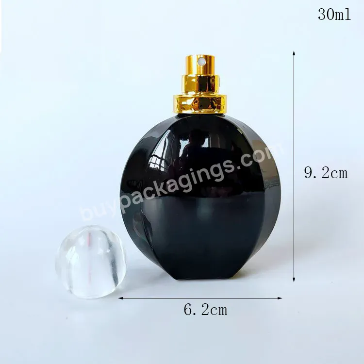 Wholesale Luxury Empty Black Perfume Glass Bottle Fragrance Oil Bottles Unique Perfume Bottle