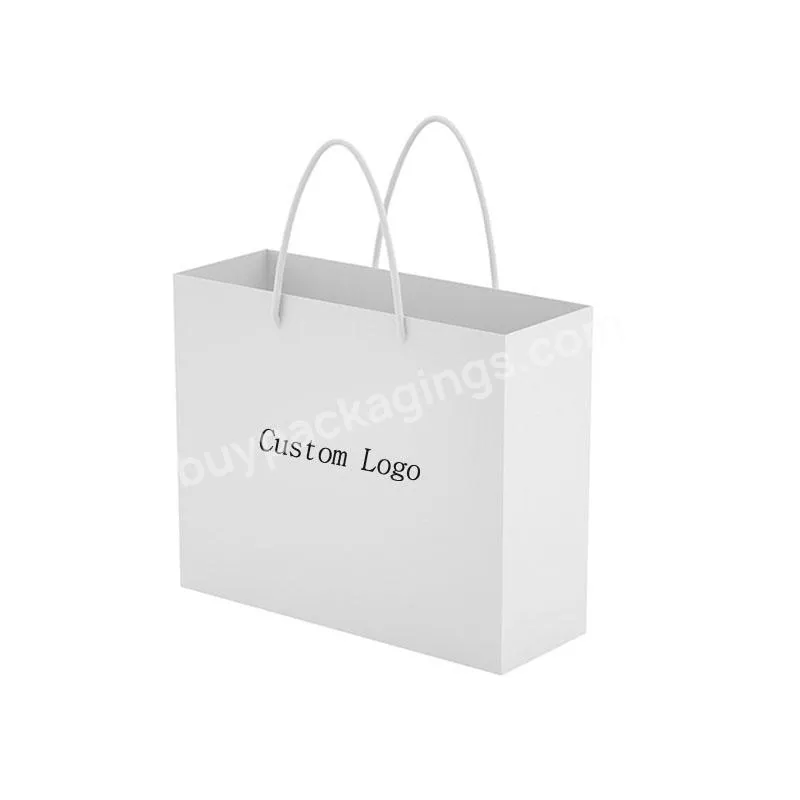 Wholesale Luxury Gift Packaging Bag Cardboard Paper Shopping Bags With Your Own Logo For Ribbon Handles