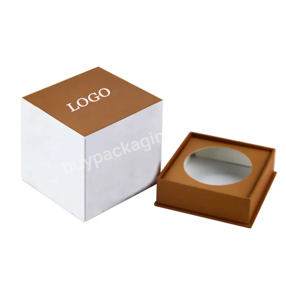 Wholesale Luxury Paper Rigid Boxes White Custom Printed Logo Candle Gift Box Packaging