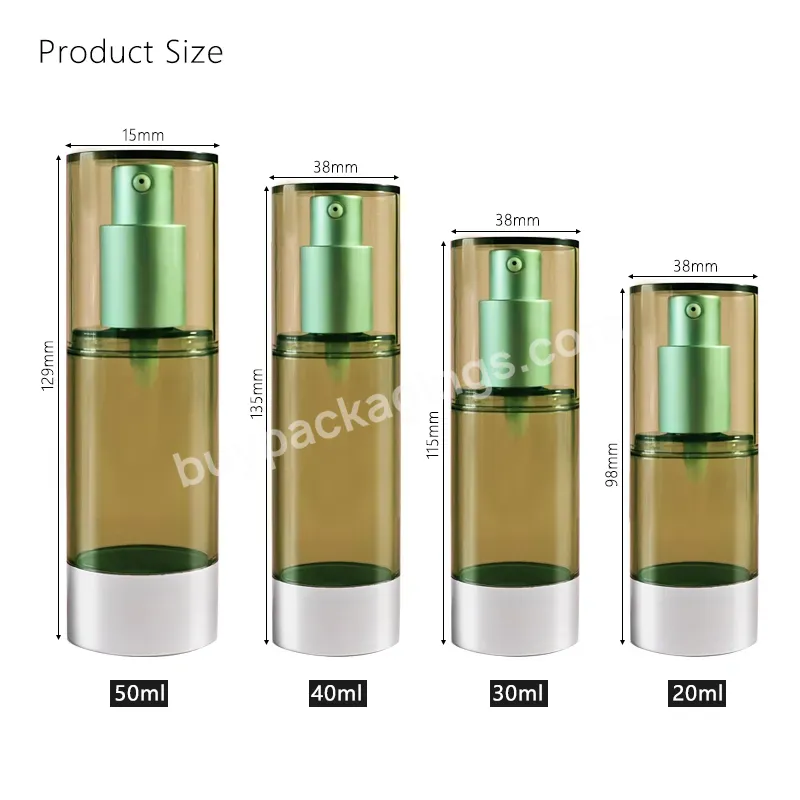 Wholesale Luxury Plastic Vacuum Airless Pump Bottle Frosted 20ml 30ml 40ml 50ml For Skin Care Lotion Cosmetics Packaging