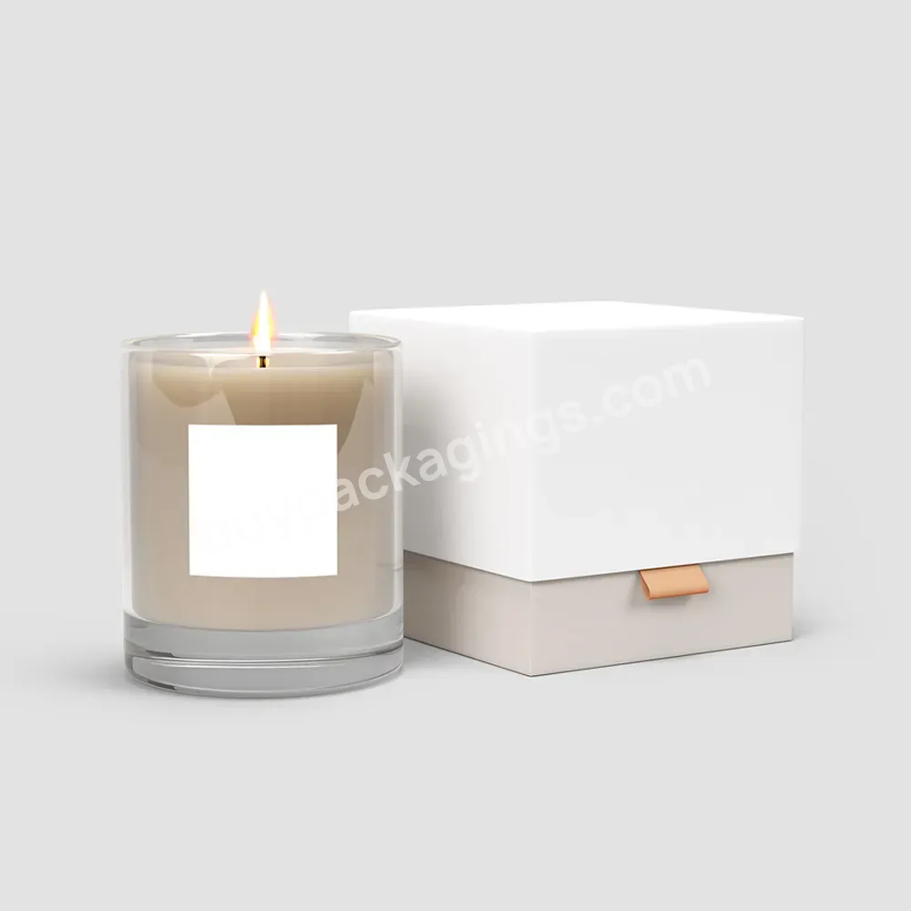 Wholesale Luxury Premium Packaging Gift Candle Jar Boxes Packaging Custom Logo Rigid Paper Candle Box With Lid For Christmas