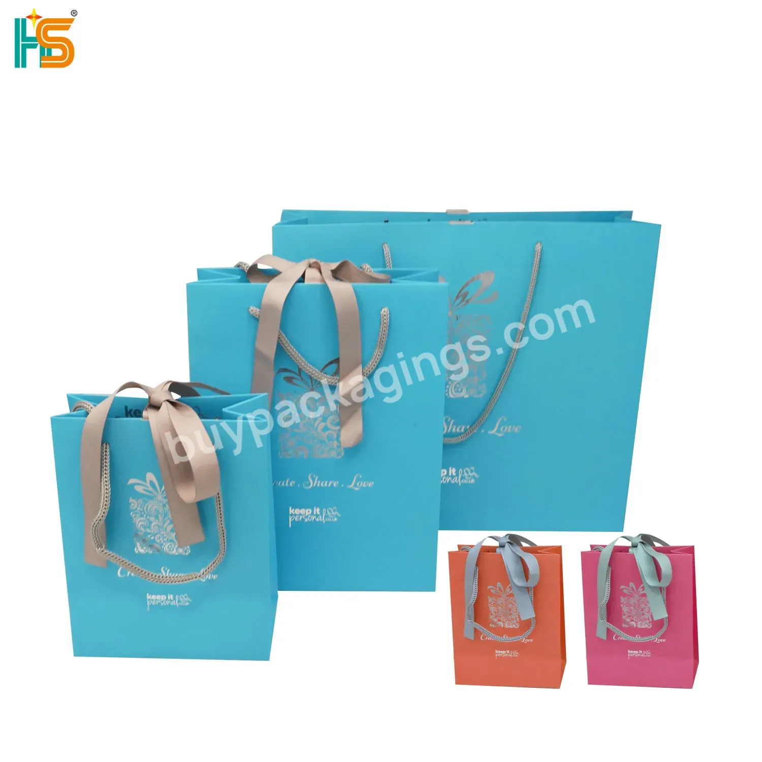 Wholesale Luxury Printed Cosmetic Jewelry Wedding Boutique Shopper Shopping Custom Small Gift Paper Bags With Logo And Handles