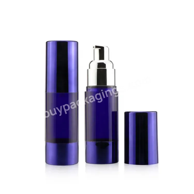 Wholesale Luxury Purple Plastic Airless Bottle 20ml 30ml 50ml Airless Lotion Pump Bottle For Cosmetic Packaging