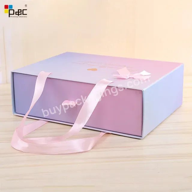Wholesale Luxury Rose Foil Stamping Boxes Packaging Gift Hair Brush Box With Fancy Style Newest Drawer Box Packaging Customized