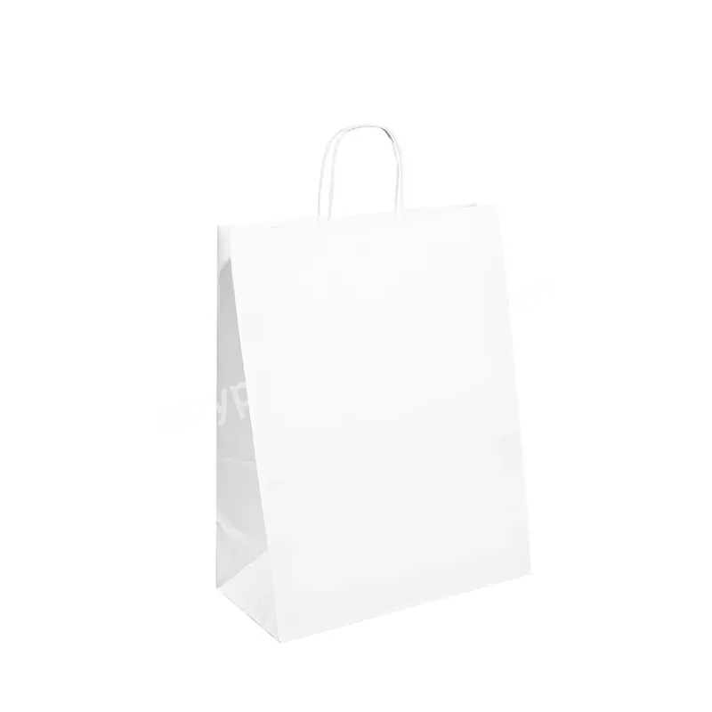 Wholesale Luxury Shopping Print Your Own Logo Kraft Paper Bag With Flat Handle