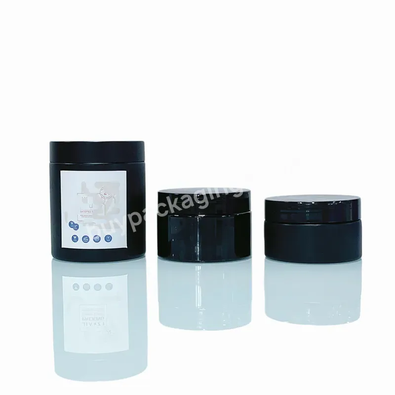 Wholesale Luxury Wide Mouth Refillable Bottle 100ml 200ml 250ml 500ml Pet Plastic Cream Plastic Packaging Jars With Plastic Lid