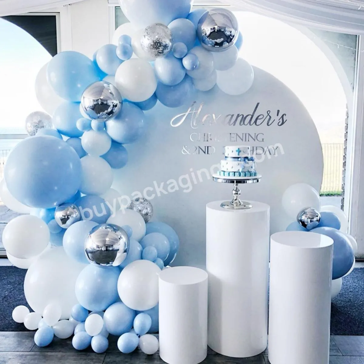 Wholesale macaron Blue or Pink ocean decoration ballons latex balloon Birthday Party Wedding Party decoration