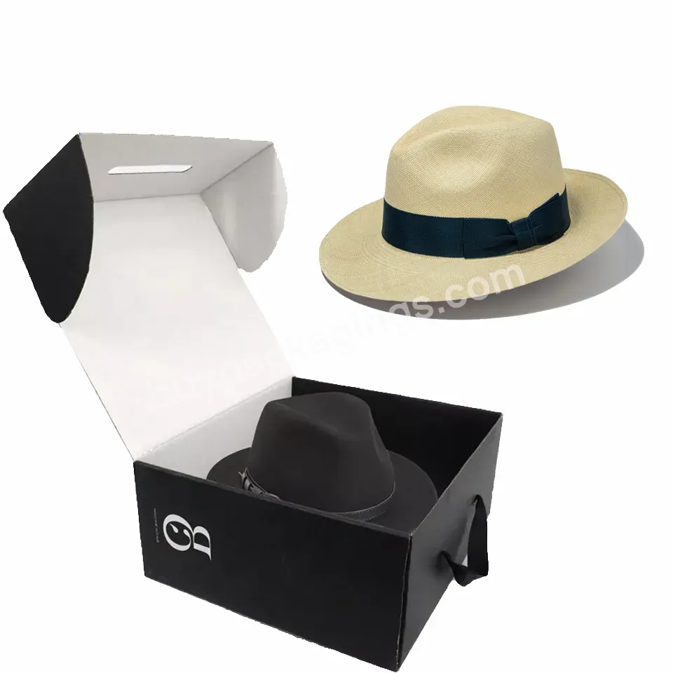 Wholesale Mailer Box Plain Hat Box Carton Shipping Caja Panama Hat Box For Fisherman Hat