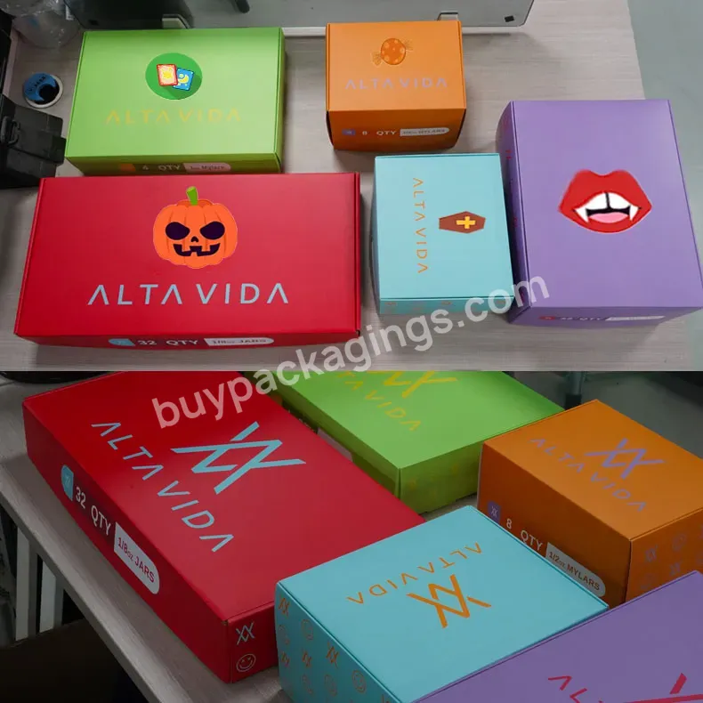 Wholesale Mailer Shipping Tin Cardboard Box Packaging Custom Logo Halloween Candy Treat Gift Boxes