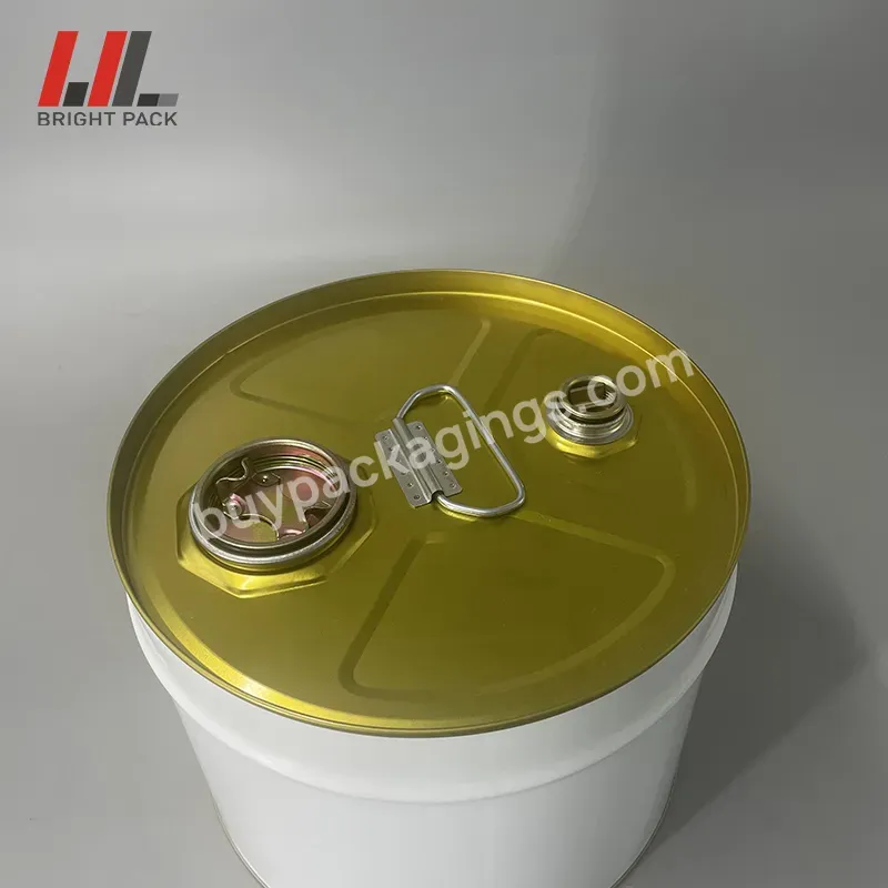 Wholesale Manufacturer 10l Metal Round Paint Can Tin Bucket With Handle And Double Bung