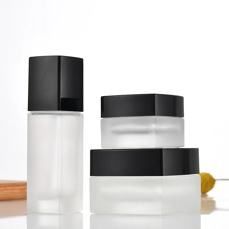 Wholesale Manufacturer Supply Cosmetic For Skin Care 40ml 100ml 120ml Customized Frosted Glass Bottle