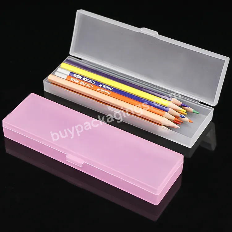 Wholesale Manufacturers Unicorn Empty Plastic Pencil Box Durable Cartoon Picture Printing Clear Plastic Case Pen