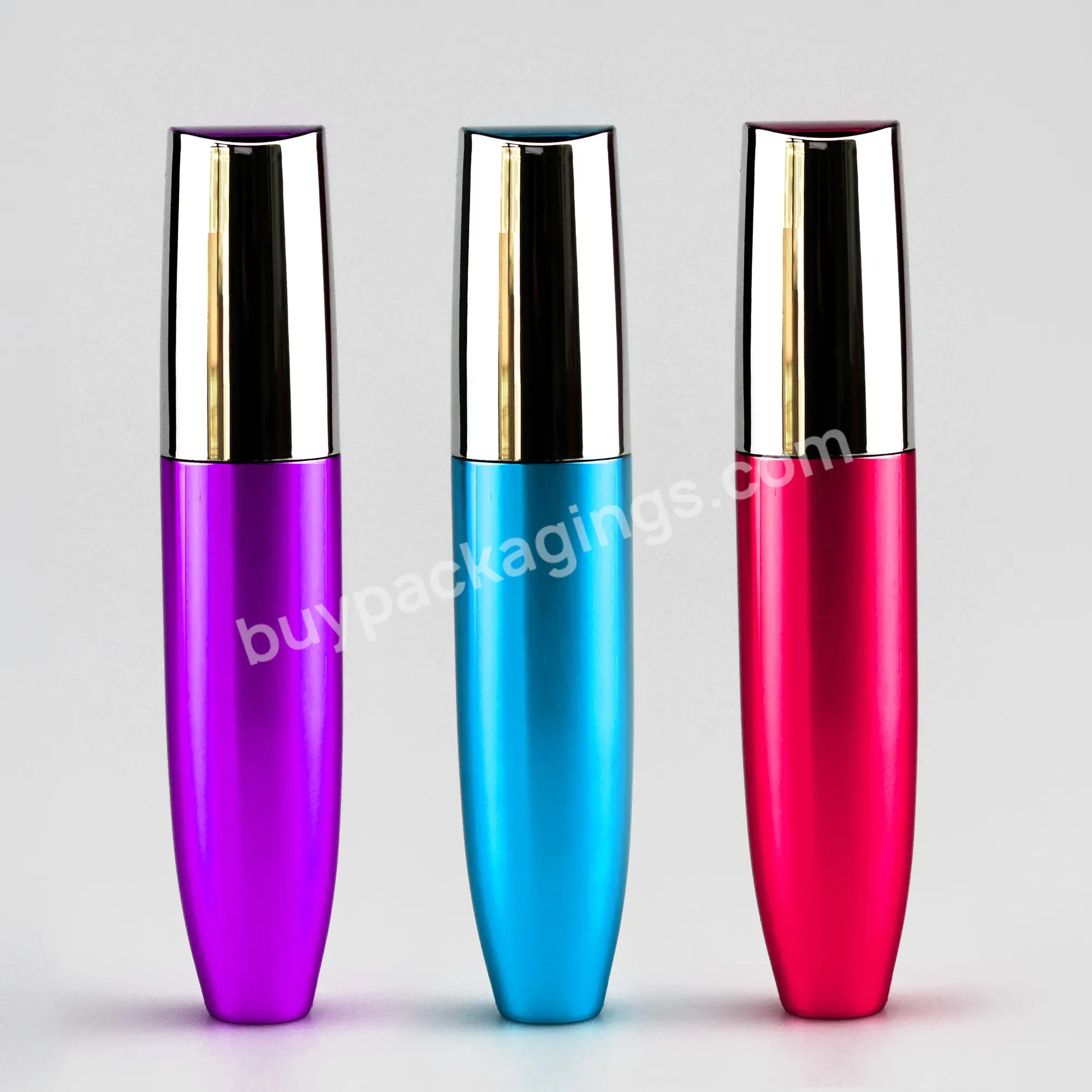 Wholesale Mascara Wand Tube Packaging Bule Round Customized High-capacity 10ml Empty Mascara Tube With Brush