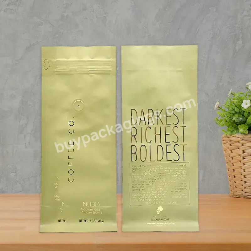 Wholesale Matte Black White Plastic Mylar Foil Coffee Packaging Bags With Valve