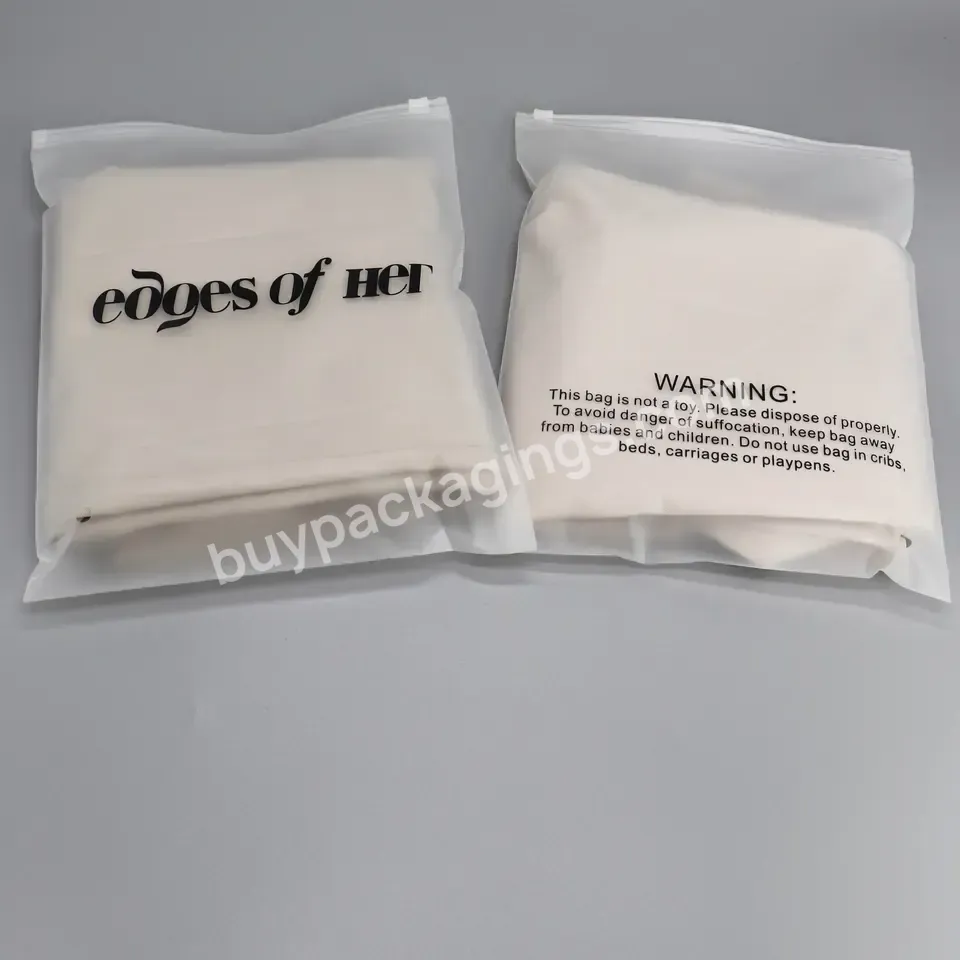 Wholesale Matte Poly Bag With Zipper Lock Custom Two Sides Print Plastic Packaging Bag For Clothes