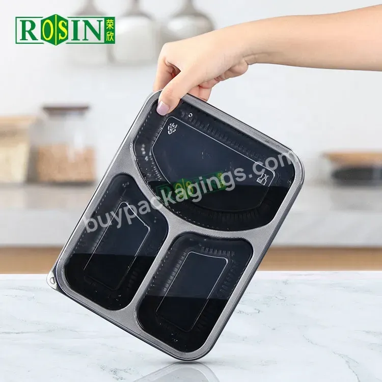 Wholesale Microwave Disposable Plastic Meal Prep Bento Lunch Box Food Container For Restaurant