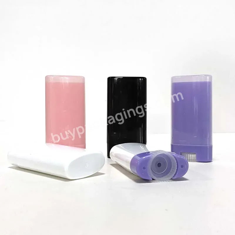 Wholesale Mini 15g 20g Oval Deodorant Stick Container Flat Deodorant Packaging Bottle