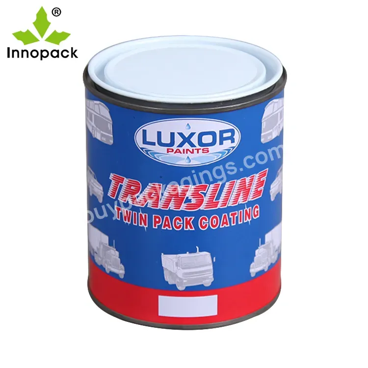 Wholesale Mini Empty Round Metal Paint Tin/tinplate Cans With Lid And Handle For Motor Oil And Glue