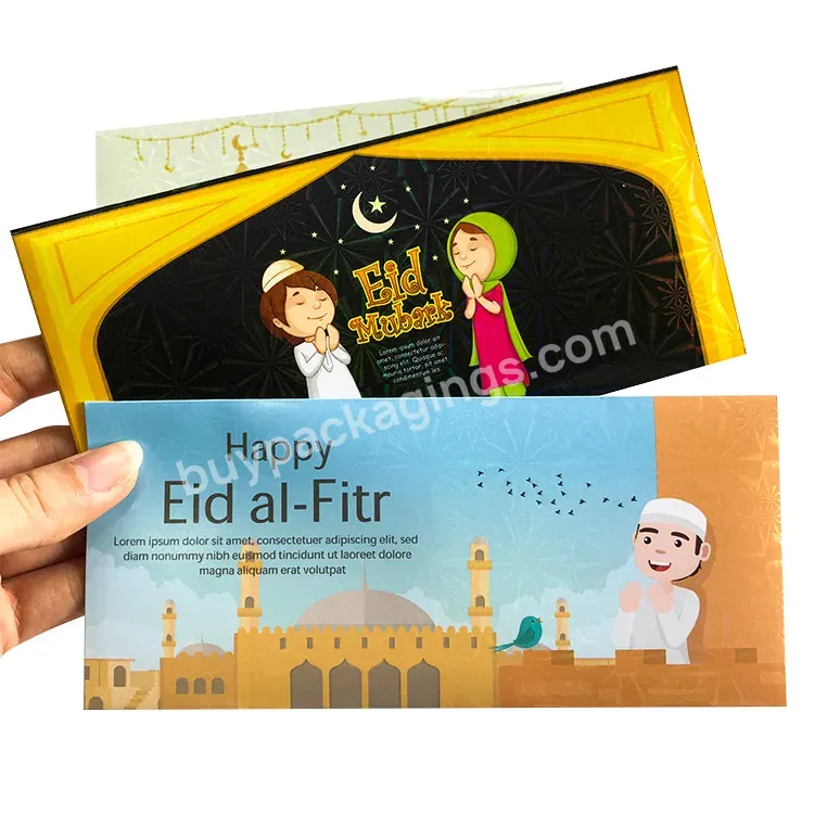 Wholesale Muslim Eid Mubarak Money Envelope Cash Paper Envelope Ramadan Mubarak Envelope
