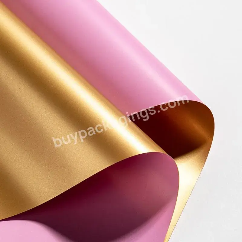 Wholesale New Solid Classical Simple Spring Color Factory Directly Sales Bouquet Flower Wrapping Paper