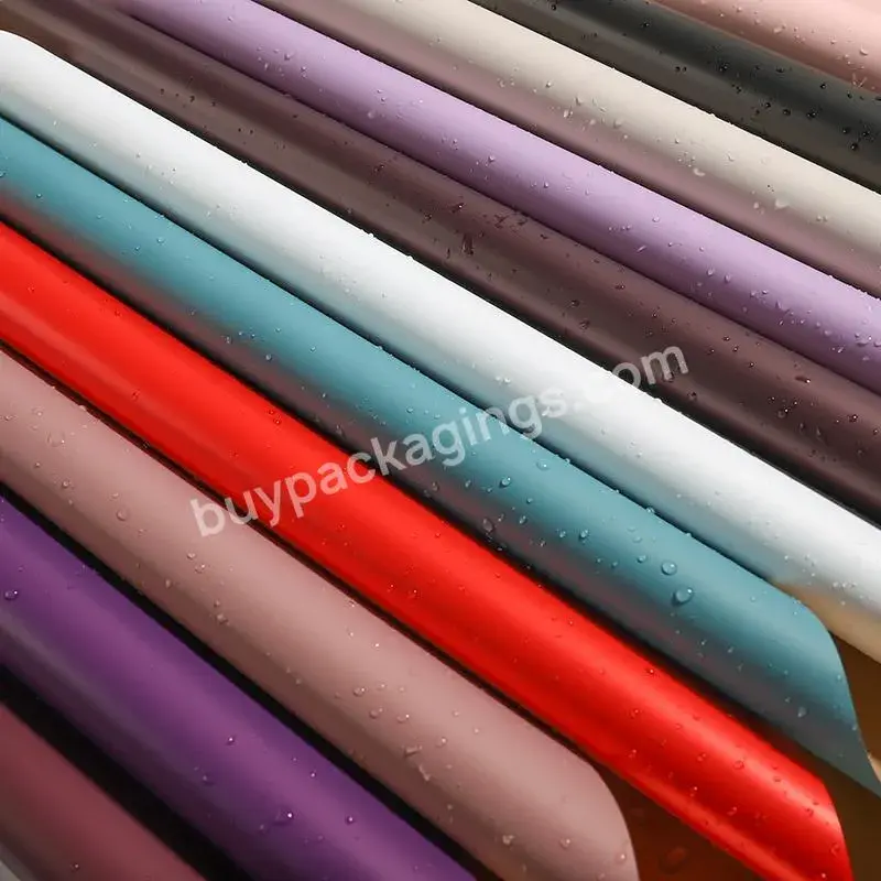 Wholesale New Solid Classical Simple Spring Color Factory Directly Sales Bouquet Flower Wrapping Paper