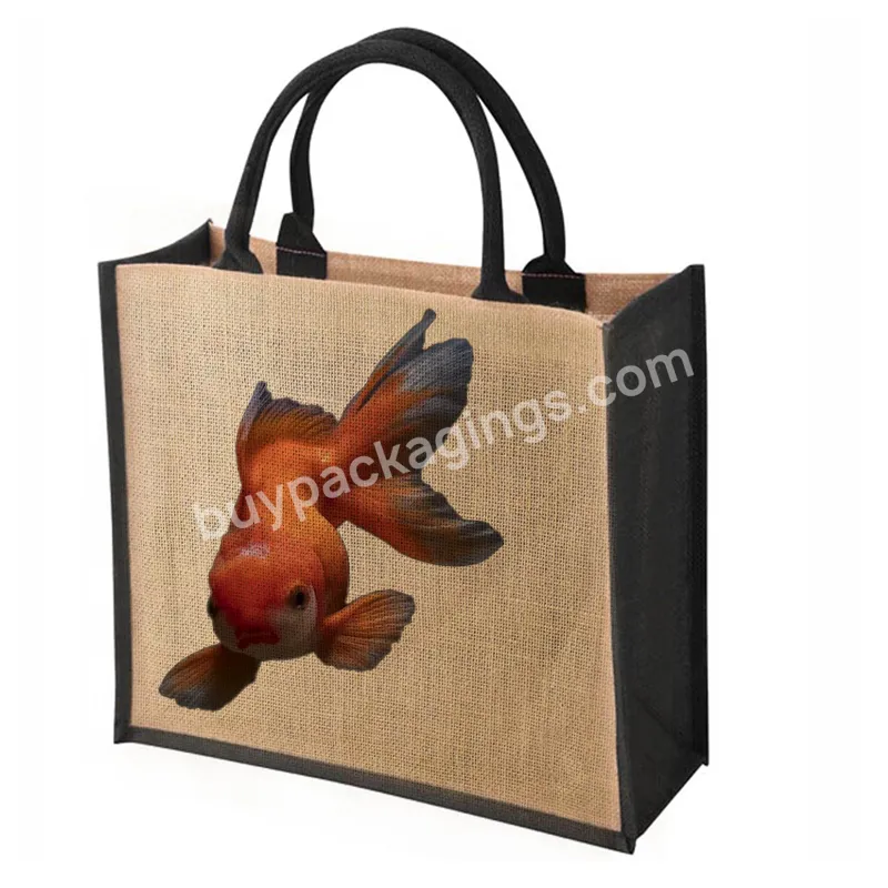 Wholesale New Style 2023 Low Moq Custom Logo Jute Bag With Transparent Pvc Window Promotion Gift Packing Mini Jute