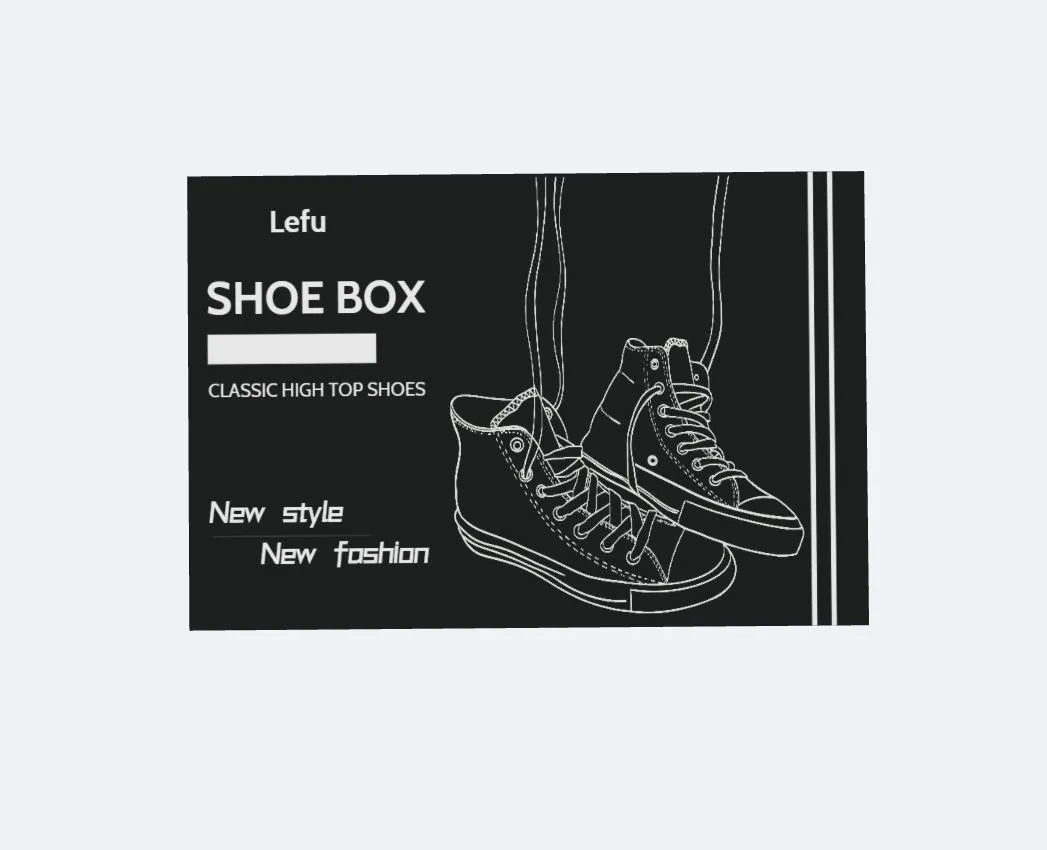 Wholesale New Trending Product Fashion Packaging Custom Black Corrugated Paper Foldable Packaging Design Shoe Boxes With Logo