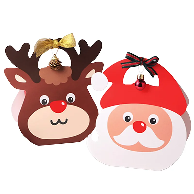 Wholesale Not Include Bell Stickers Decorations Christmas Festival Reindeer And Santa Claus Candy Crackers Packaging Paper Box