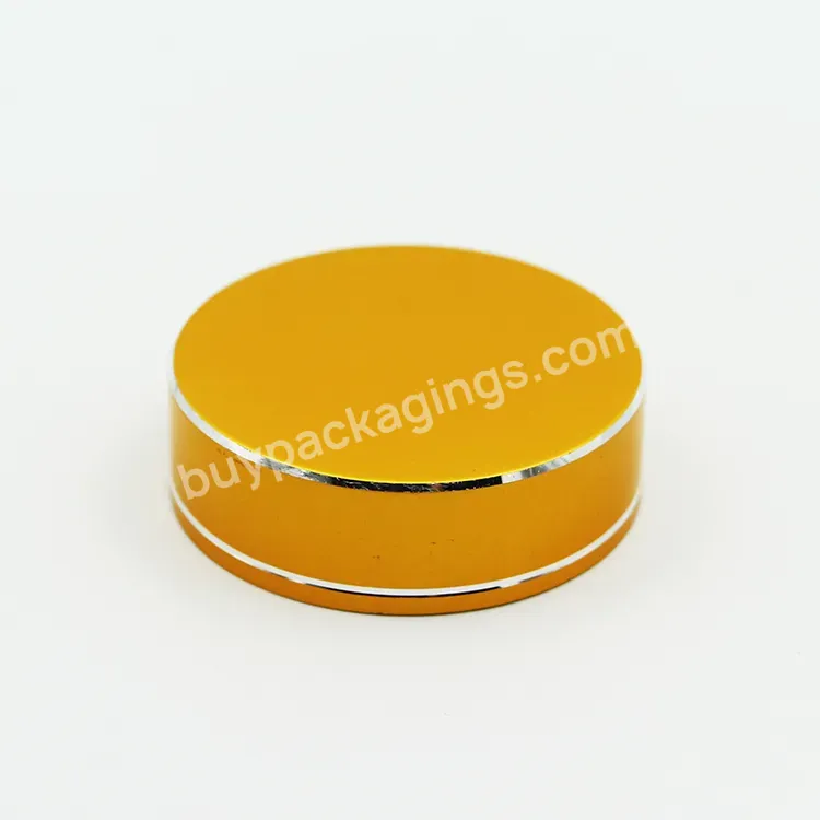 Wholesale Oem Custom 45/400 Aluminum Plastic Screw Cap Plastic Bottle Jar Screw Cap Shinning Gold Aluminum Shell Manufacturer/wholesale