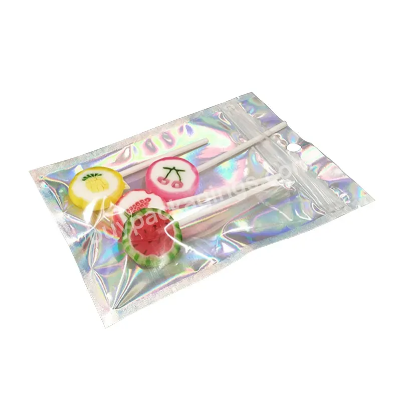 Wholesale Of Color Laser Zipper Bags In Chinese Factories Self Sealing Gift Bags Heat Sealing Zipper Aluminum Foil Bags