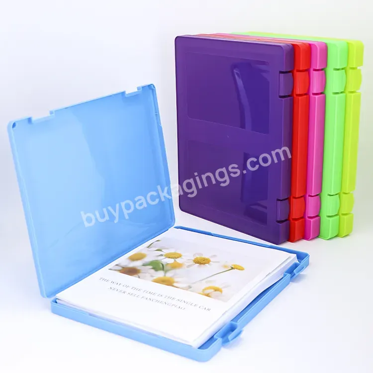 Wholesale Office A4 Size Storage Box Plastic Pp Clear File A4 Plastic Case Document Box Document File Bag