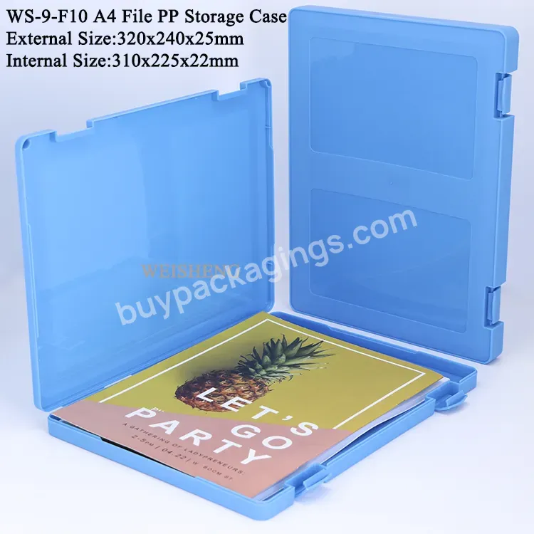 Wholesale Office A4 Size Storage Box Plastic Pp Clear File A4 Plastic Case Document Box Document File Bag