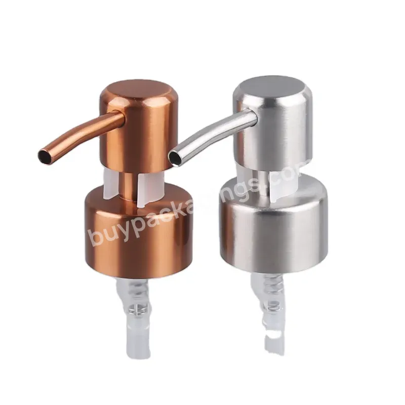 Wholesale Oil Essence Dispenser Pump Metal Soap 304 Stainless Steel 28/400 Lotion Pump For Cosmetic Bottle