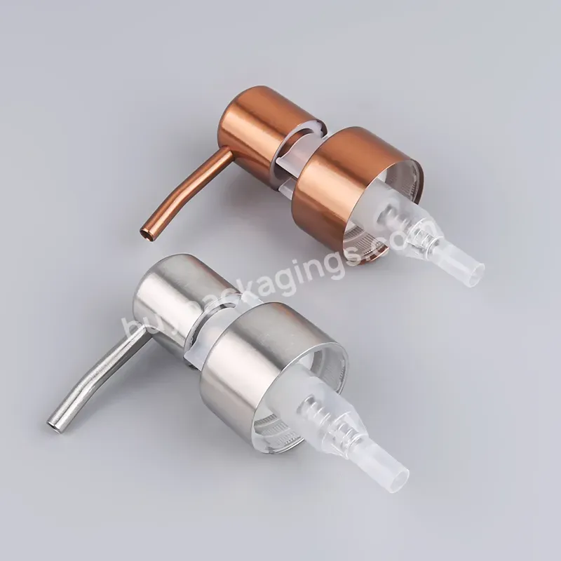 Wholesale Oil Essence Dispenser Pump Metal Soap 304 Stainless Steel 28/400 Lotion Pump For Cosmetic Bottle - Buy Metallic Silvery Bronze Gel Lotion Pump,Glass Bottle Top Cap,High Quality Hand Press Liquid Soap Pump.