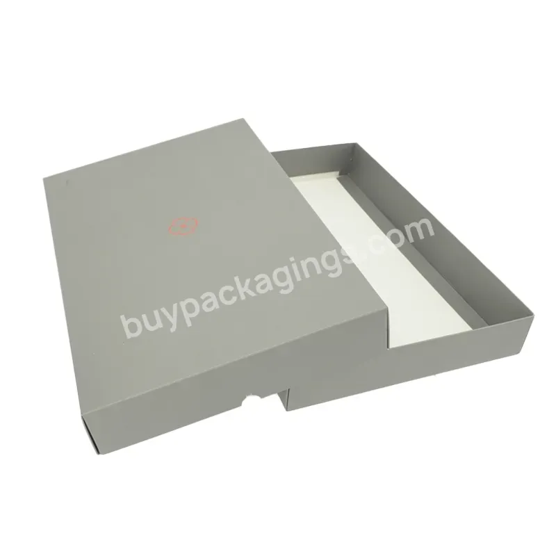 Wholesale Packaging Gift Kraft Box Clothing Grey Gift Luxury Boxes Corrugated Paper Box With Lid