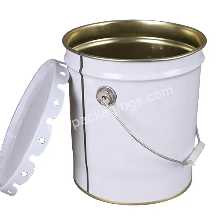 Wholesale Paint Pail Metal Drum 10l Tin Paint Metal Bucket With Lug Flower Lid