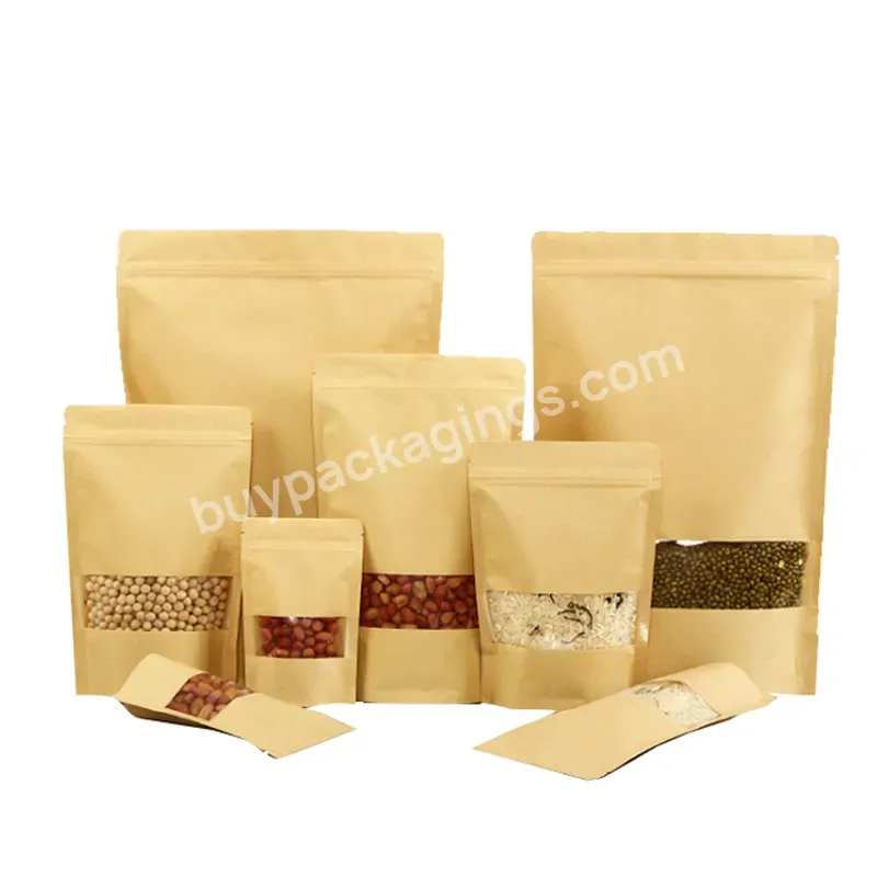 Wholesale Paper Bag Oem Stand Up Pouches Ziplock Nuts Package Brown Kraft Paper Bag - Buy Kraft Paper Bag,Brown Kraft Paper Bag,Paper Bag Oem.